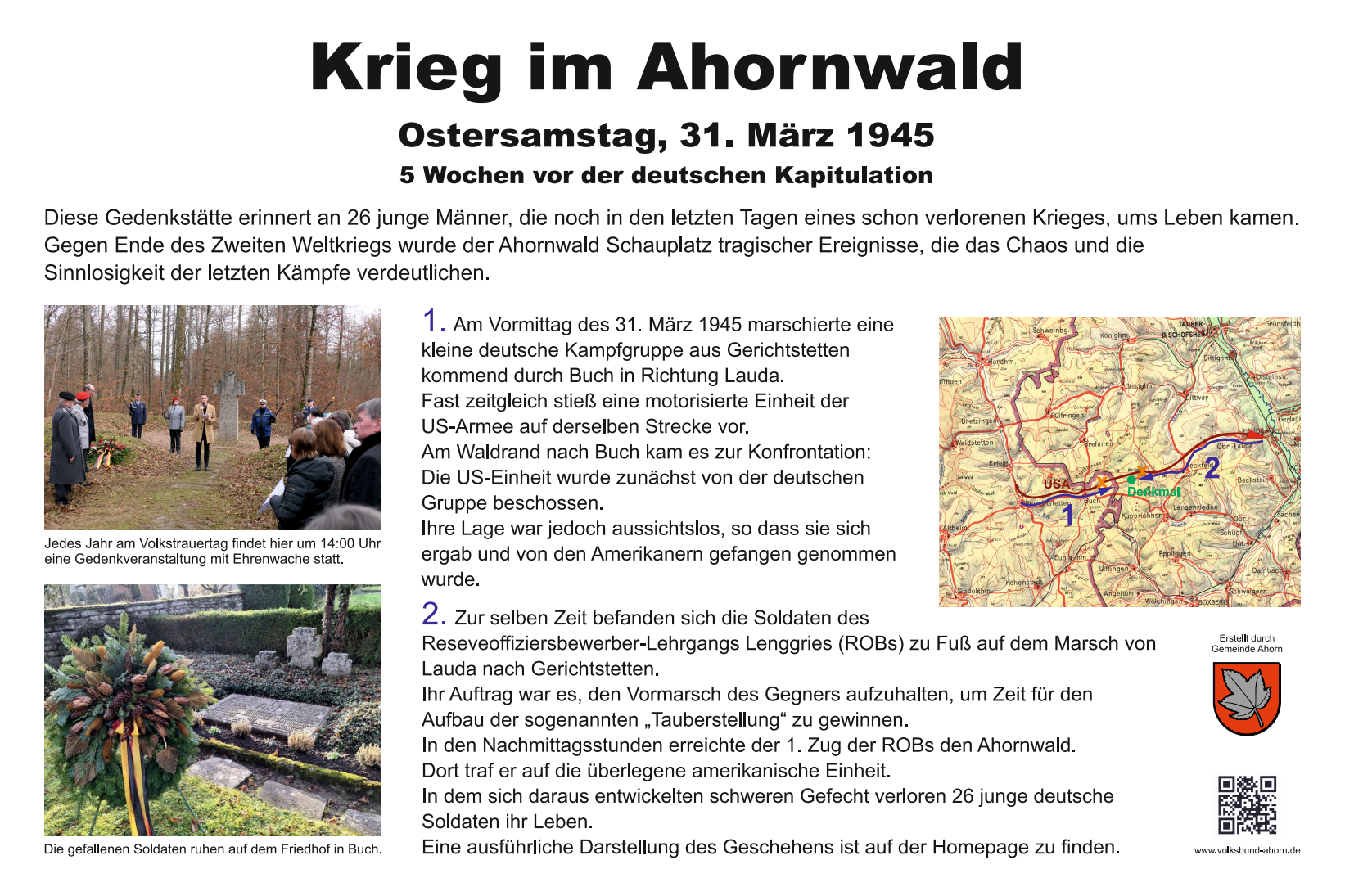 Hinweistafel Ehrenmal 